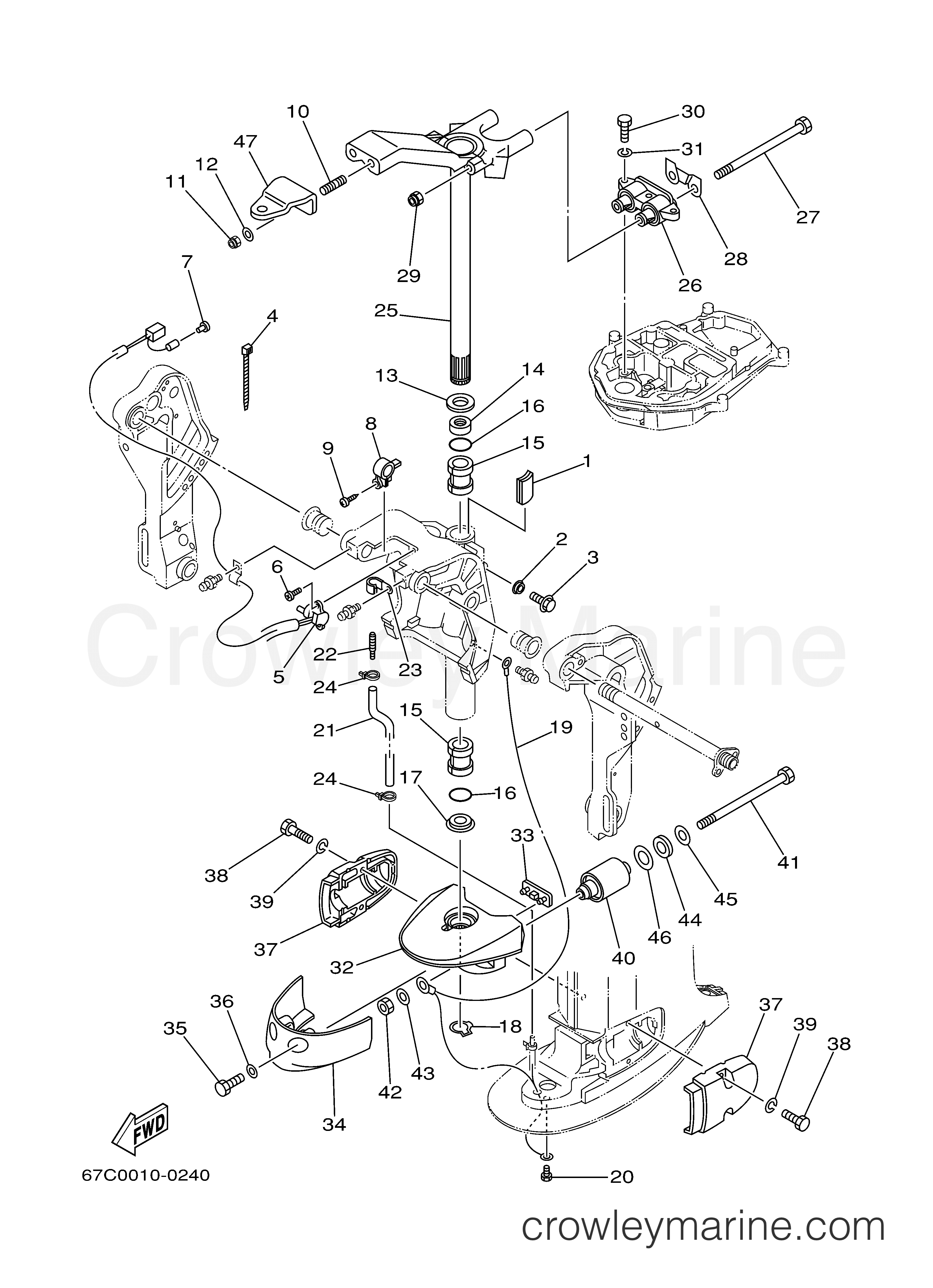 Yamaha Motors F40MLHY - BRACKET 3
