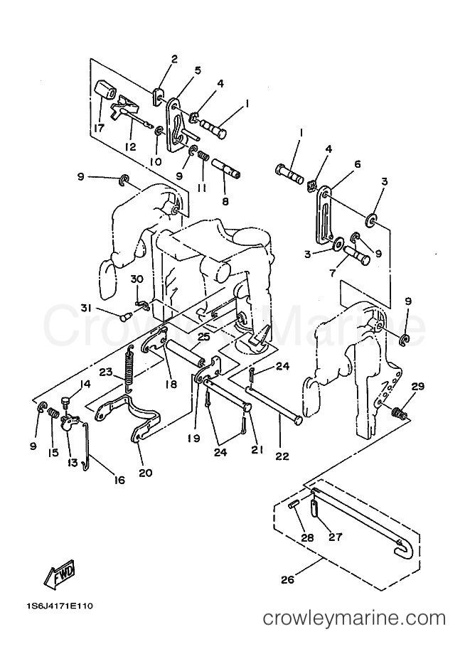 Yamaha Motors E40J (6J40) [010] - BRACKET 2