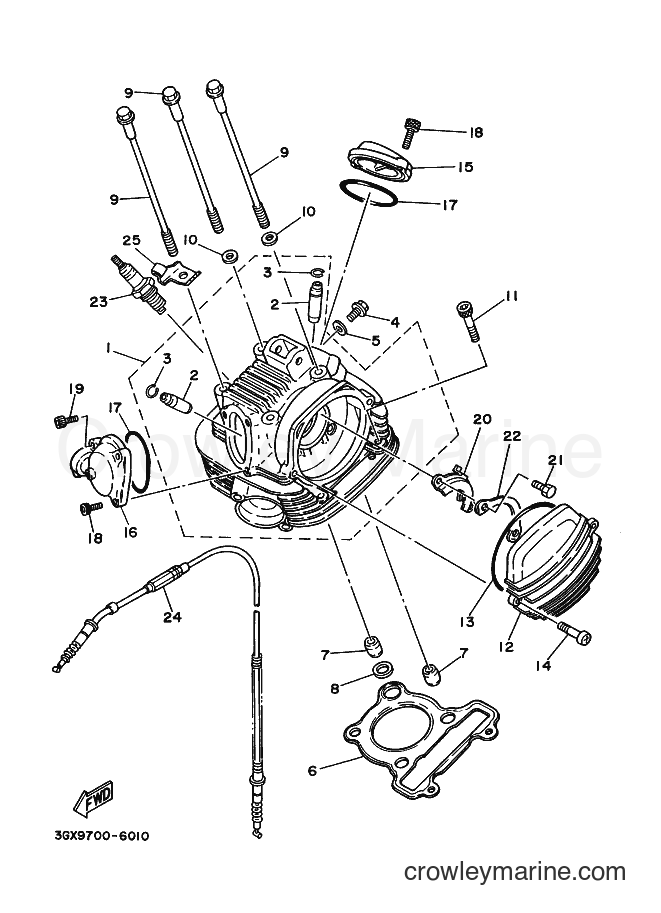 Yamaha Motors AG200F (3GXW) [010] - CYLINDER HEAD