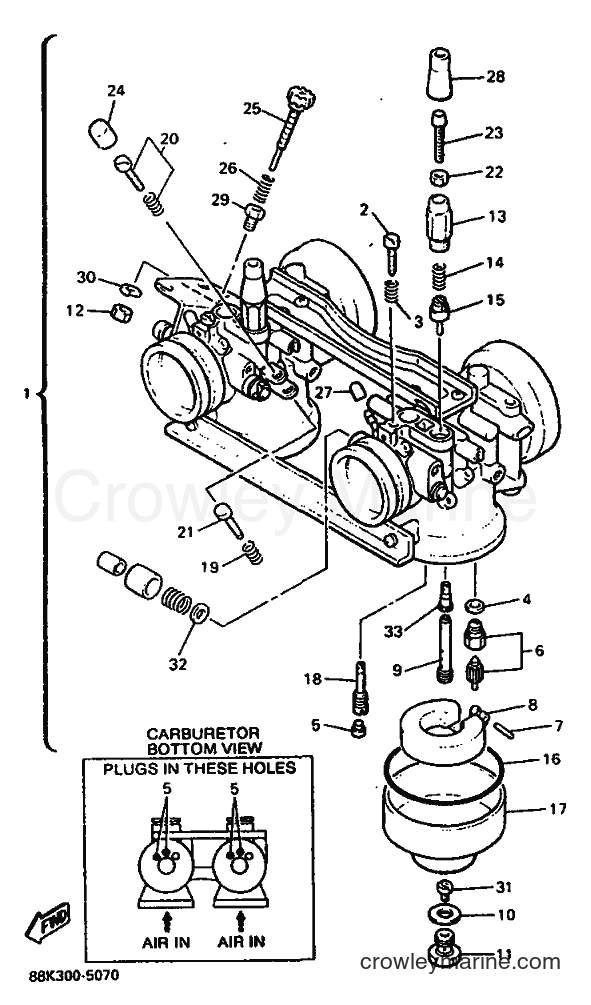 1995 Snowmobile VT480TF - VT480TF (88K5) [010] - CARBURETOR