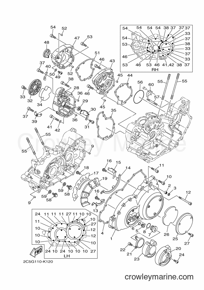 2012 Cruiser XV1900A - XV1900A (1D7M) [010] - CRANKCASE COVER 1
