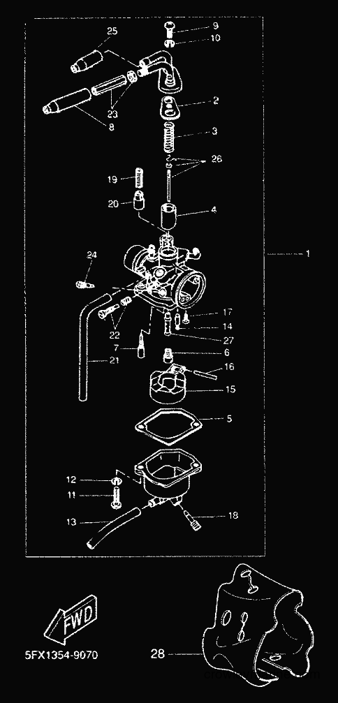 2000 Scooter CW50RS - CW50RS (5FXF) [010] - CARBURETOR