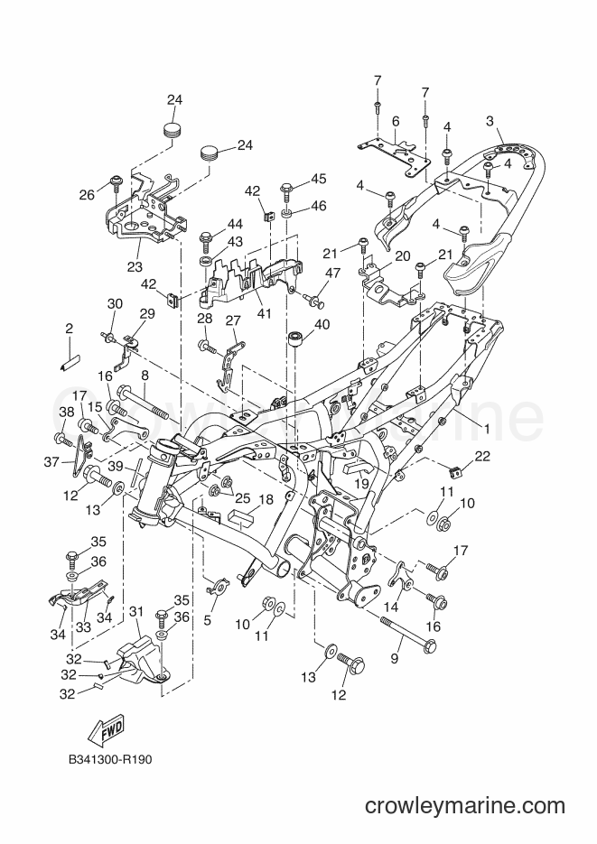 2016 Sport Bike XSR700 - XSR700 (B341) [070] - FRAME