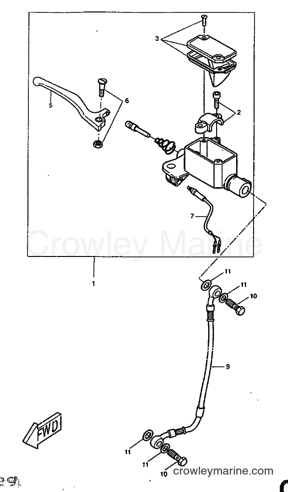 1998 Scooter CW50RS - CW50RS (4WB3) [010] - FRONT MASTER CYLINDER
