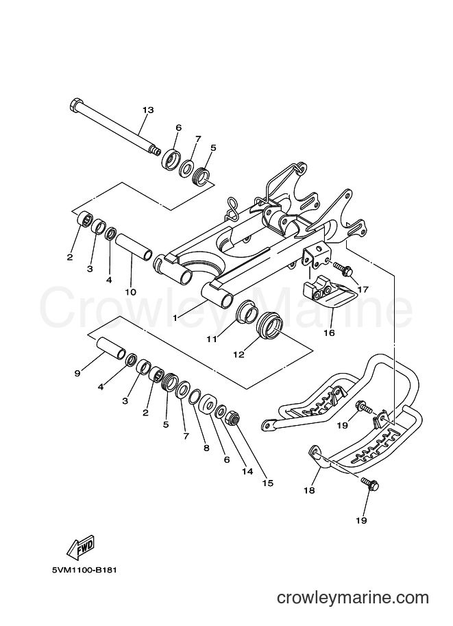 2007 ATV YFS200 - YFS200 (5VMB) [010] - REAR ARM
