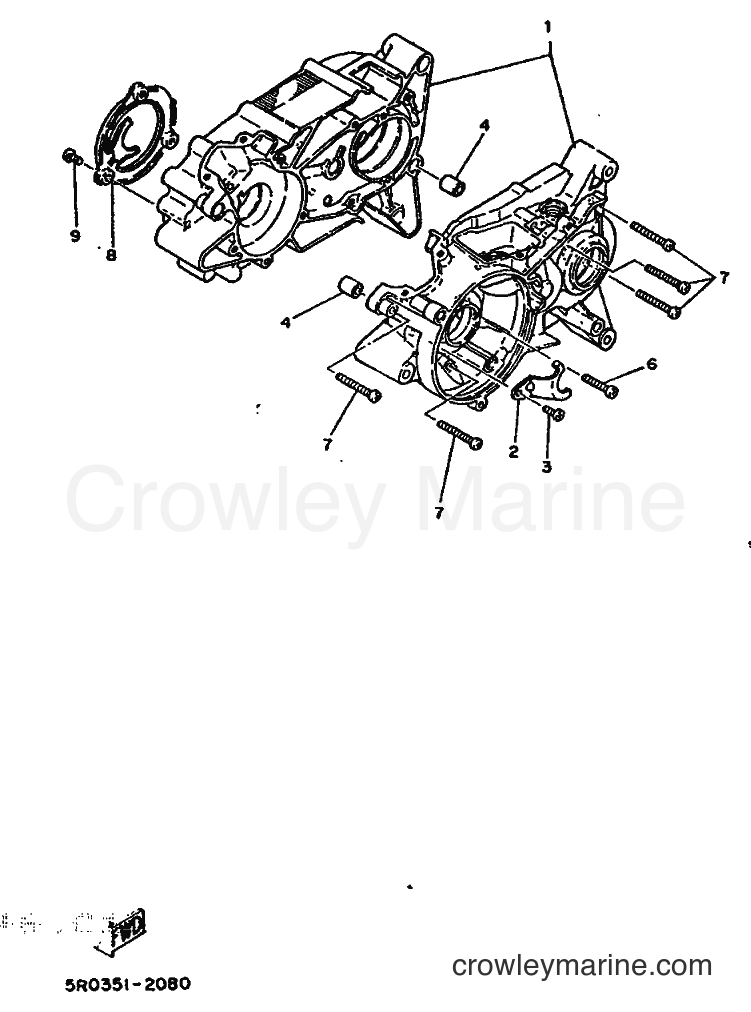 1988 Scooter DT50R - DT50R (3HL2) [999] - CRANKCASE