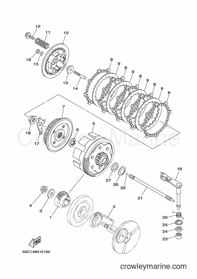 2012 Scooter T135HC - T135HC (50C2) [010] - CLUTCH