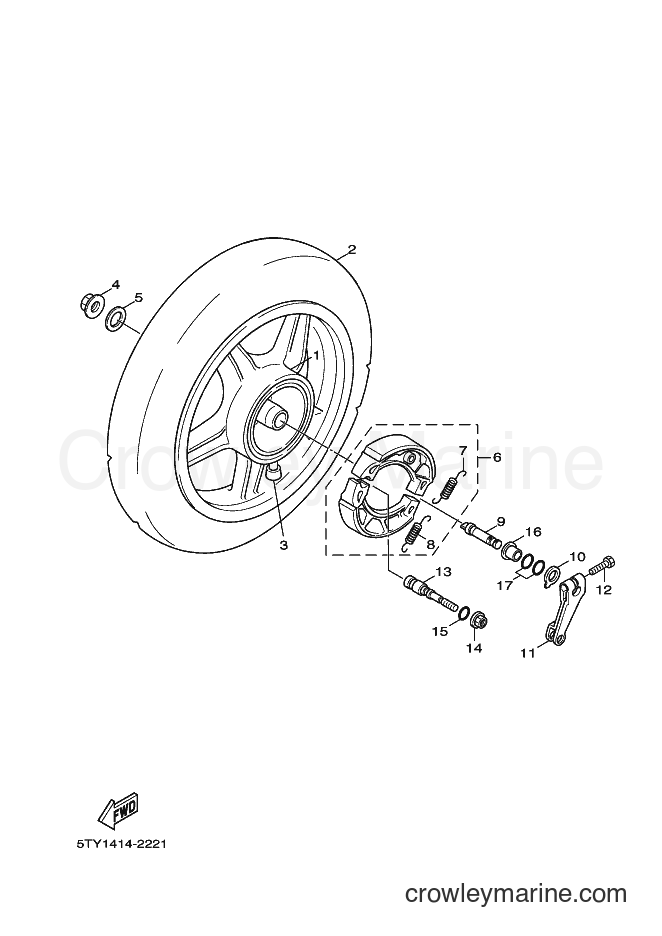 2004 Scooter NXC125 - NXC125 (5ML2) [070] - REAR WHEEL