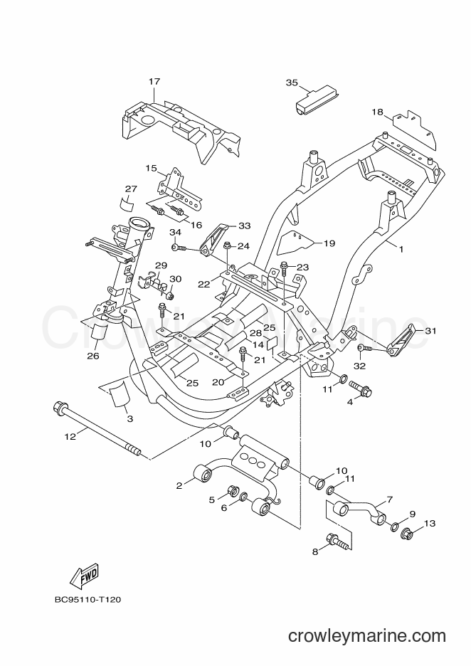 Yamaha Motors YW125 (BC94) [010] - FRAME