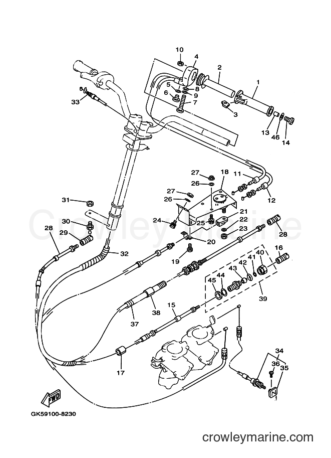 Yamaha Motors WB760X (GK5C) [010] - CONTROL CABLE