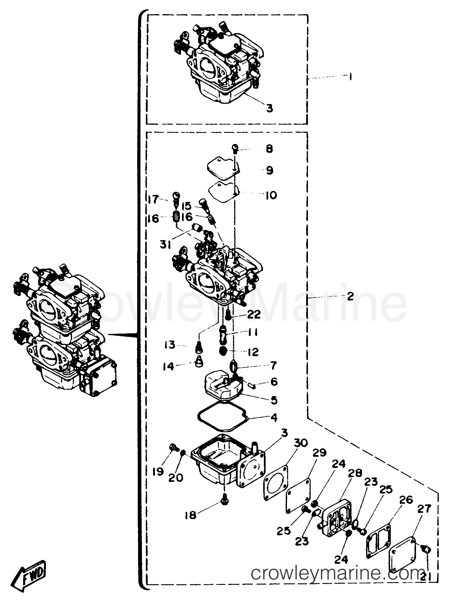 Yamaha Motors 25ESHR - CARBURETOR