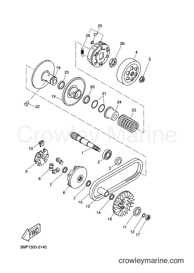 2000 Scooter XN125 - XN125 (5MF1) [010] - CLUTCH