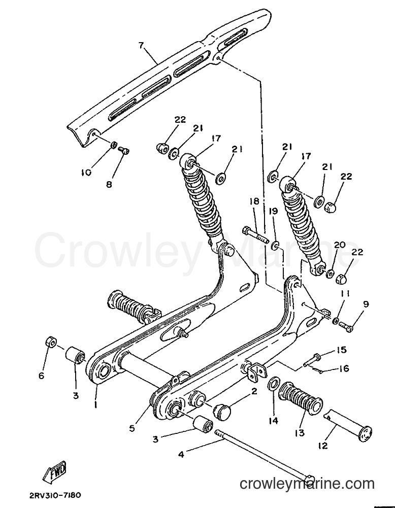 1987 Scooter FS1 - FS1 (2RT) [999] - REAR ARM & SUSPENSION