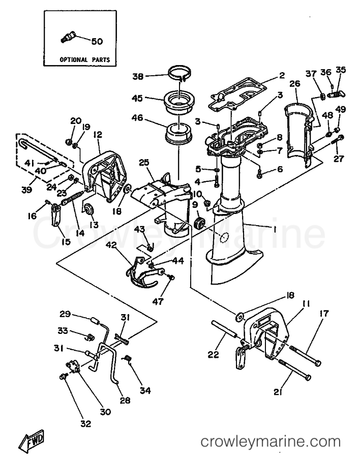 Yamaha Motors 5C (6E3) [999] - UPPER CASING & BRACKET