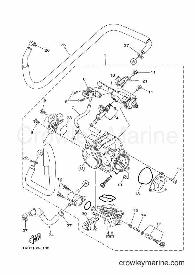 2014 ATV YFM700R - YFM700R (1VSF) [010] - THROTTLE BODY ASSY 1