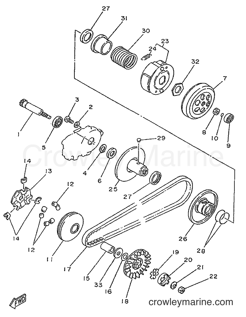 1996 Scooter YA50R - YA50R (4PC6) [999] - CLUTCH