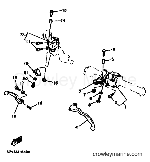 Yamaha Motors RD350LC (57V) [999] - HANDLE SWITCH & LEVER