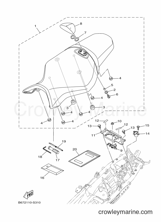 Yamaha Motors MTN1000 (B67B) [010] - SEAT