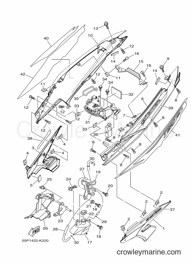 2011 Scooter T135HC - T135HC (55P1) [010] - SIDE COVER 2