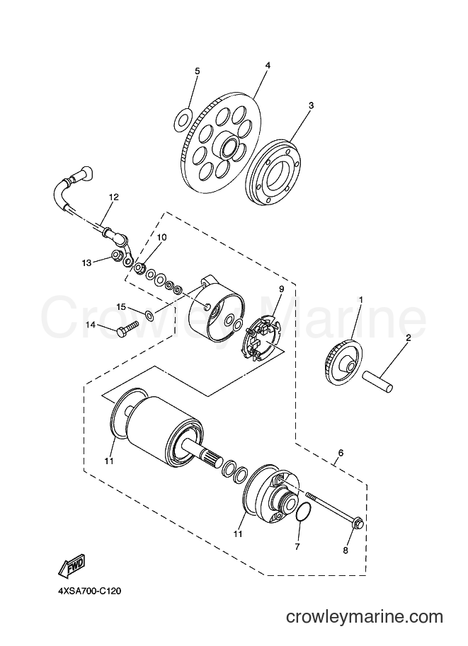 Yamaha Motors XVS650A (5SCE) [110] - STARTER CLUTCH