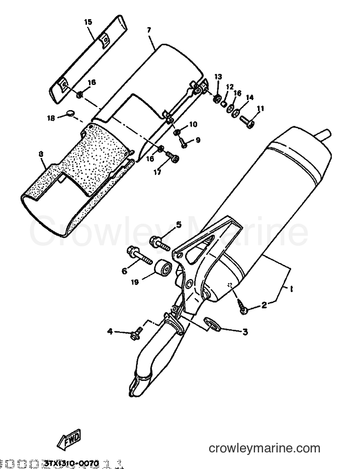 1994 Scooter CW50 - CW50 (3WV5) [999] - EXHAUST