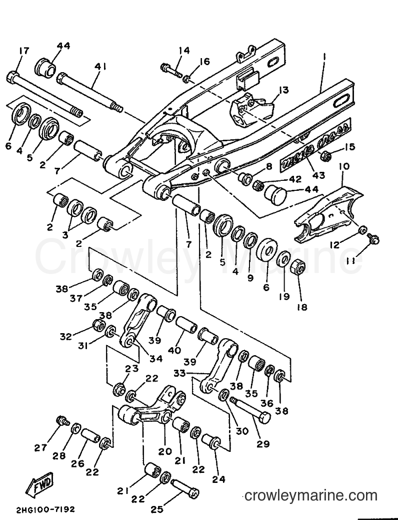 Yamaha Motors YZ125 (2VN0) [030] - REAR ARM