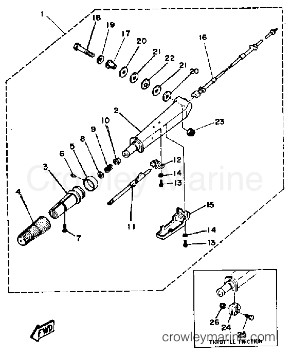 Yamaha Motors 40ELJ - MANUAL STEERING