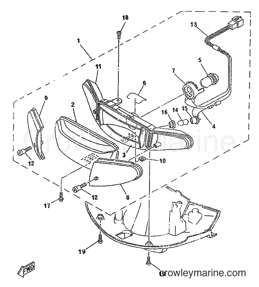 Yamaha Motors YA50R (4PC6) [999] - HEADLIGHT