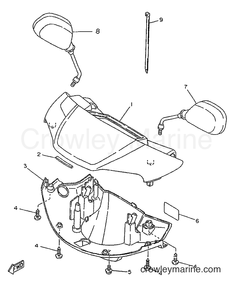 1996 Scooter YA50R - YA50R (4SJ3) [99A] - COWLING 1