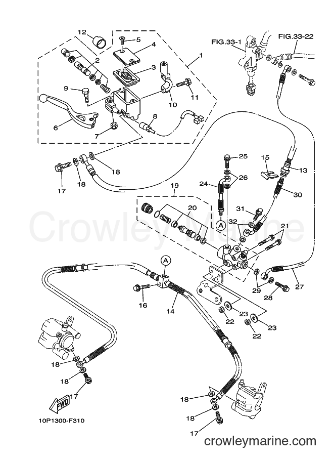 2007 ATV YFM350R - YFM350R (10P1) [010] - FRONT MASTER CYLINDER