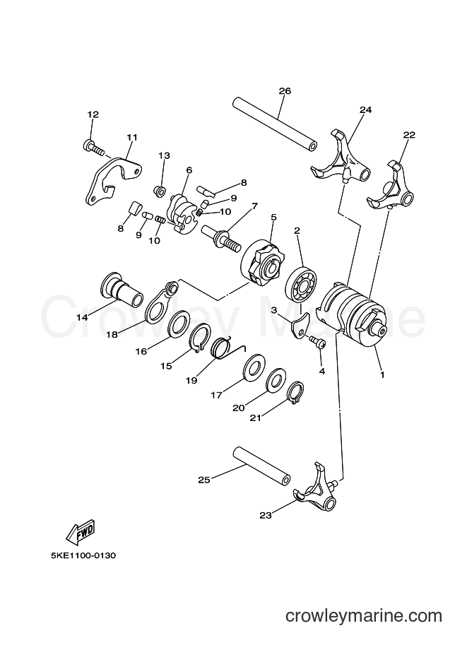 2001 Street Bike TZ250 - TZ250 (5KE2) [050] - SHIFT CAM & FORK