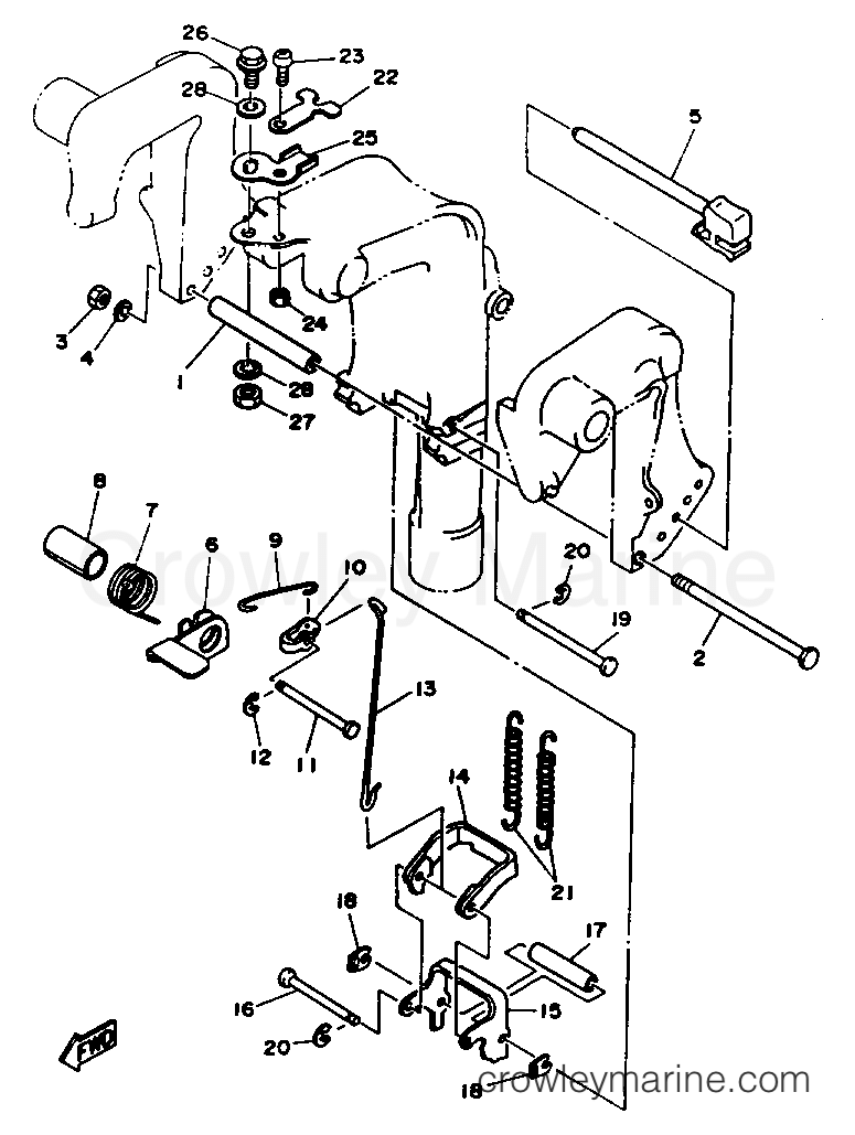 Yamaha Motors T9.9EXHR - BRACKET 2