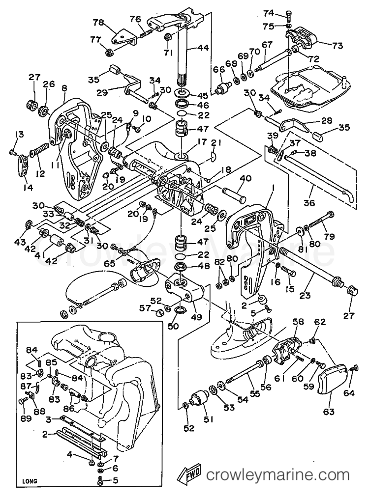 Yamaha Motors 55B (697) [09C] - BRACKET 1