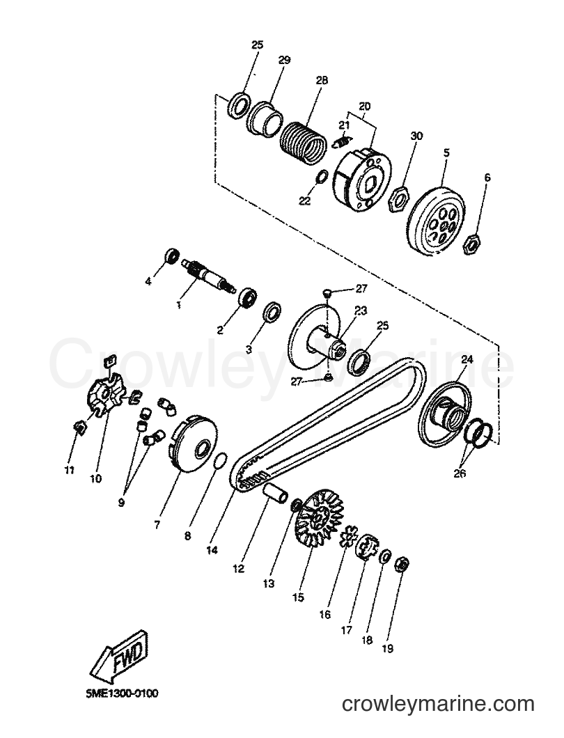 2000 Scooter YQ100 - YQ100 (5ME1) [080] - CLUTCH