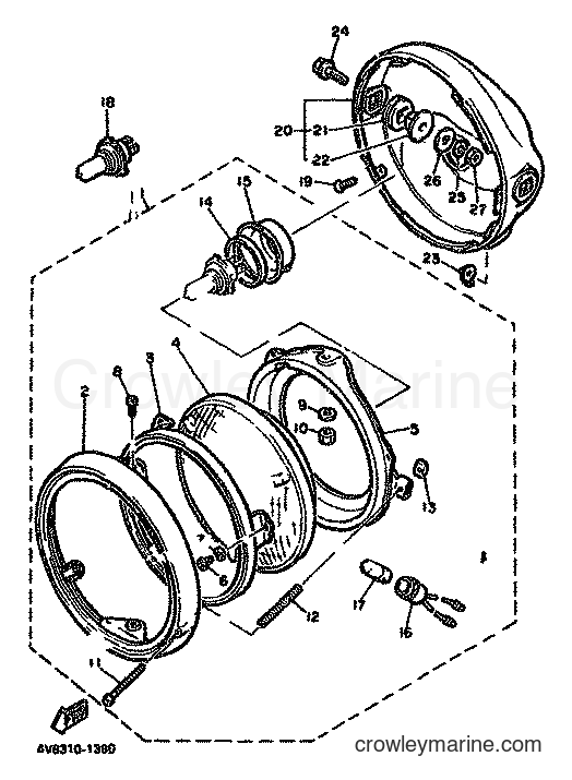 Yamaha Motors XJ550 (4V8) [999] - HEADLIGHT