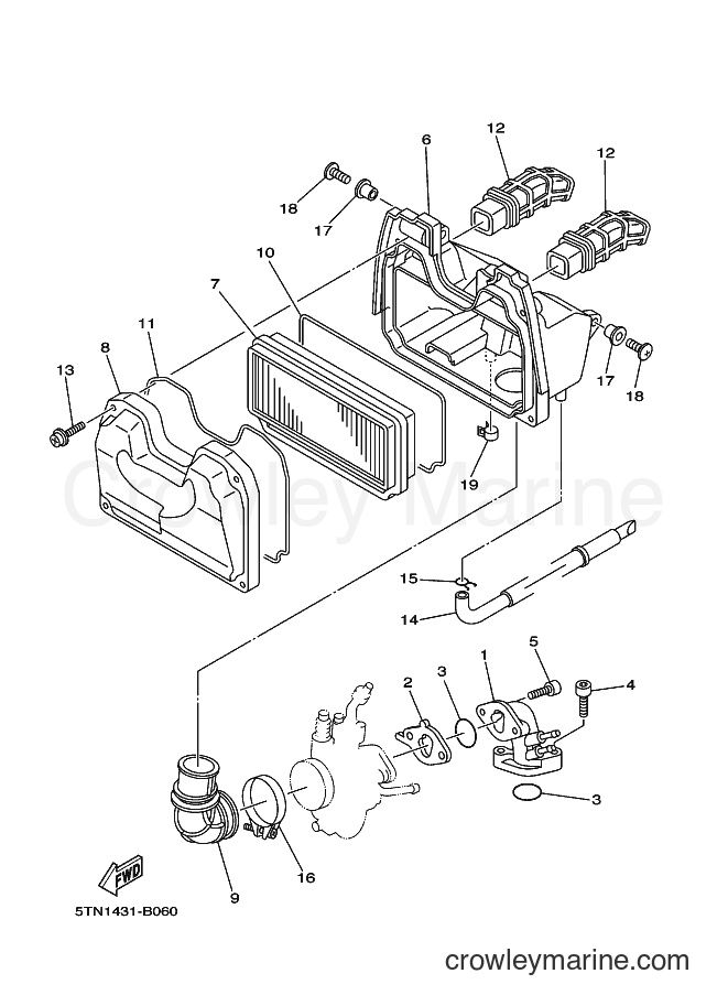 Yamaha Motors L-110ED (5TN1) [010] - INTAKE