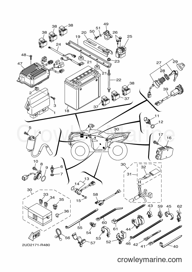Yamaha Motors YFM700FWAD (2UD2) [010] - ELECTRICAL 1