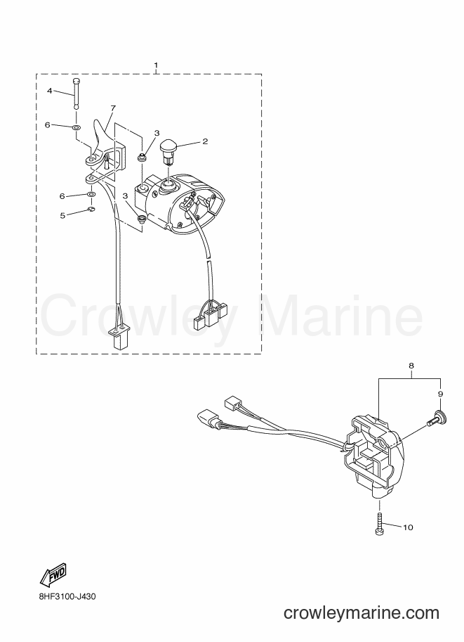 Yamaha Motors RS10SUV (8HP6) [020] - HANDLE SWITCH & LEVER