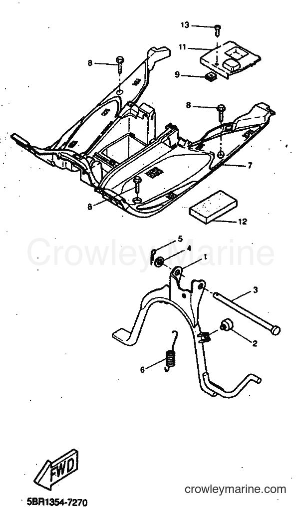 1998 Scooter YQ50 - YQ50 (5DR3) [999] - STAND & FOOTREST