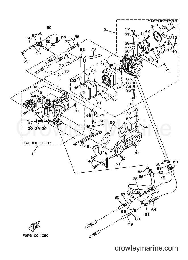 Yamaha Motors JET FOR XA800 (67AC) [02A] - CARBURETOR