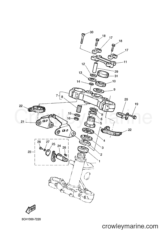1999 Dirt Bike TT600R - TT600R (5CH2) [050] - STEERING