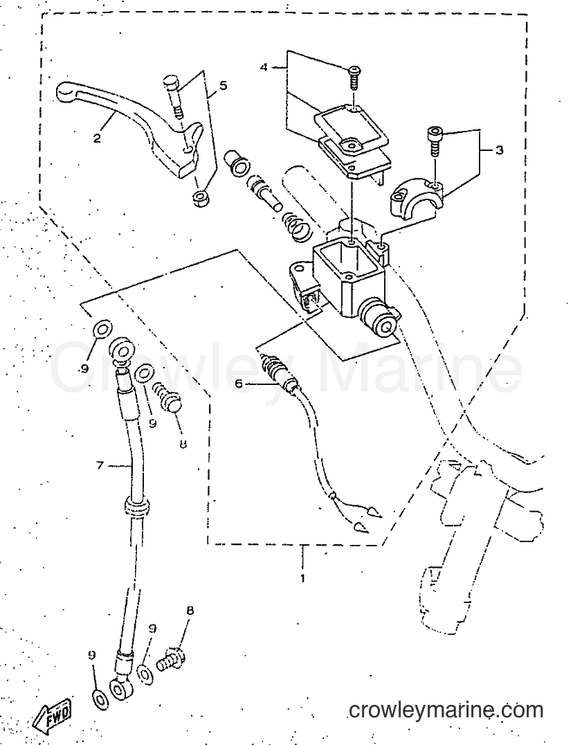 1998 Scooter YN50 - YN50 (5BW1) [010] - FRONT MASTER CYLINDER