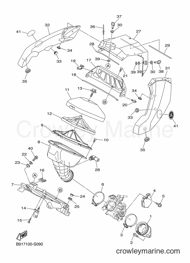 2018 Dirt Bike YZ450FX - YZ450FX (B91C) [010] - INTAKE