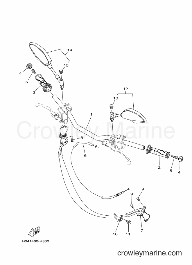 2017 Street Bike MTN250 - MTN250 (B044) [010] - STEERING HANDLE & CABLE