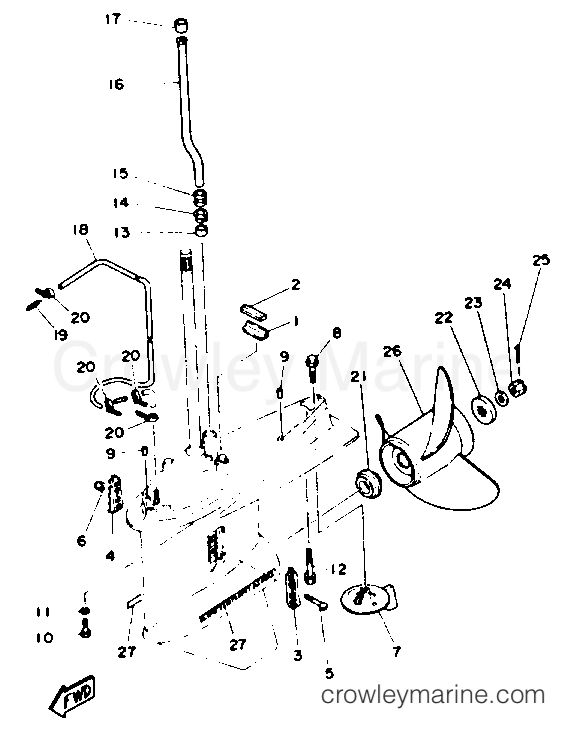 Yamaha Motors L150TXRR - LOWER DRIVE 4