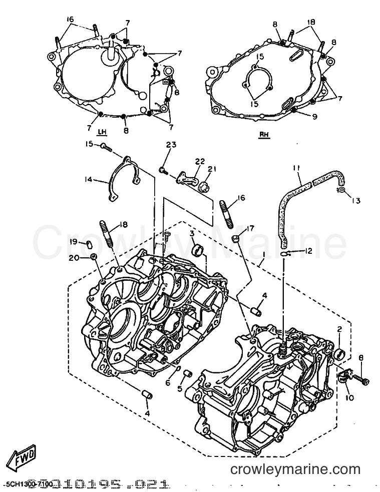 1997 Dirt Bike TT600R - TT600R (5CH1) [010] - CRANKCASE