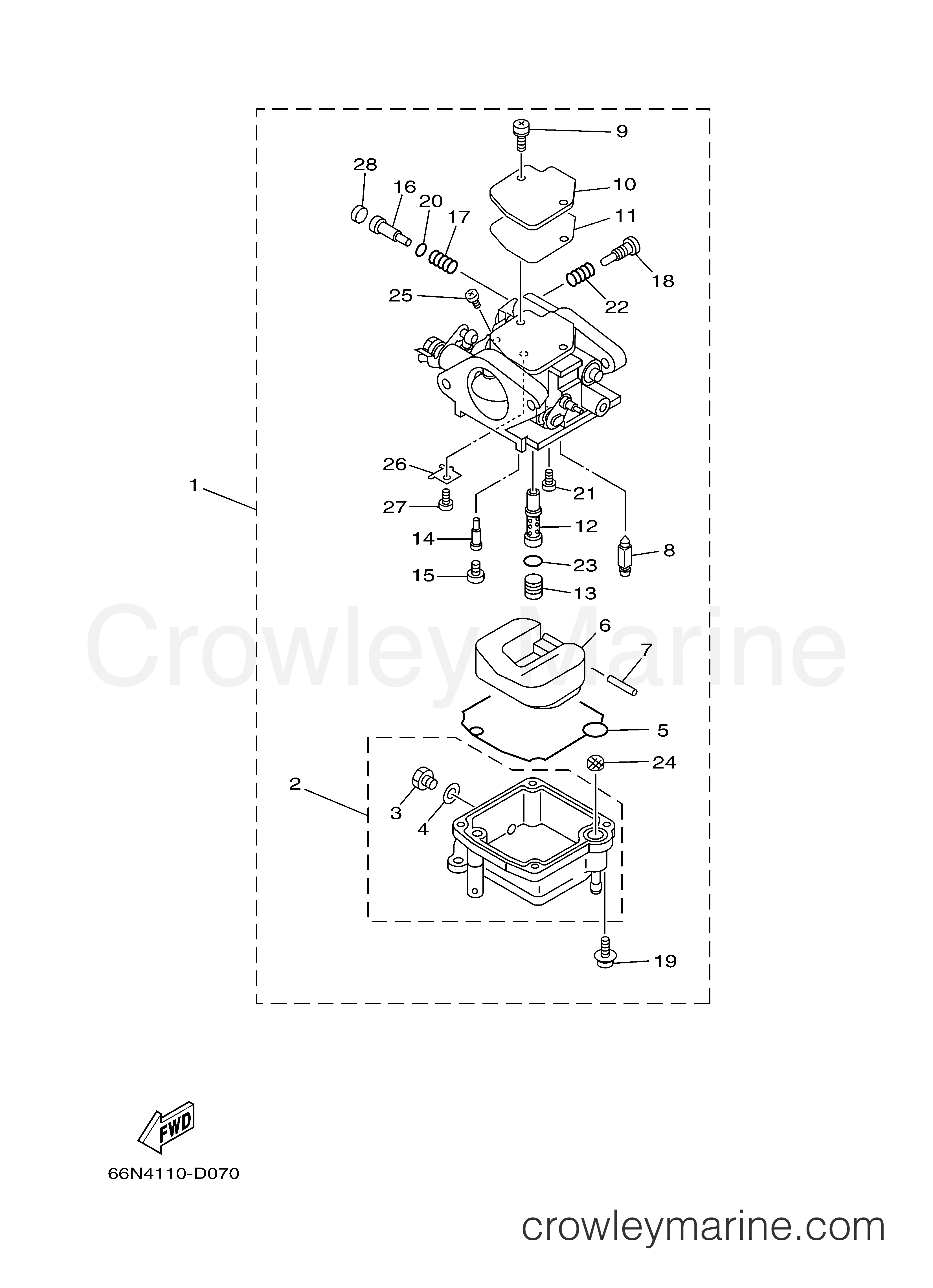 Yamaha Motors F9.9MLH2D - CARBURETOR