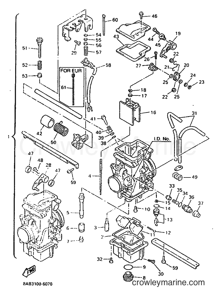 1996 Snowmobile VX500 - VX500 (8AB3) [999] - CARBURETOR