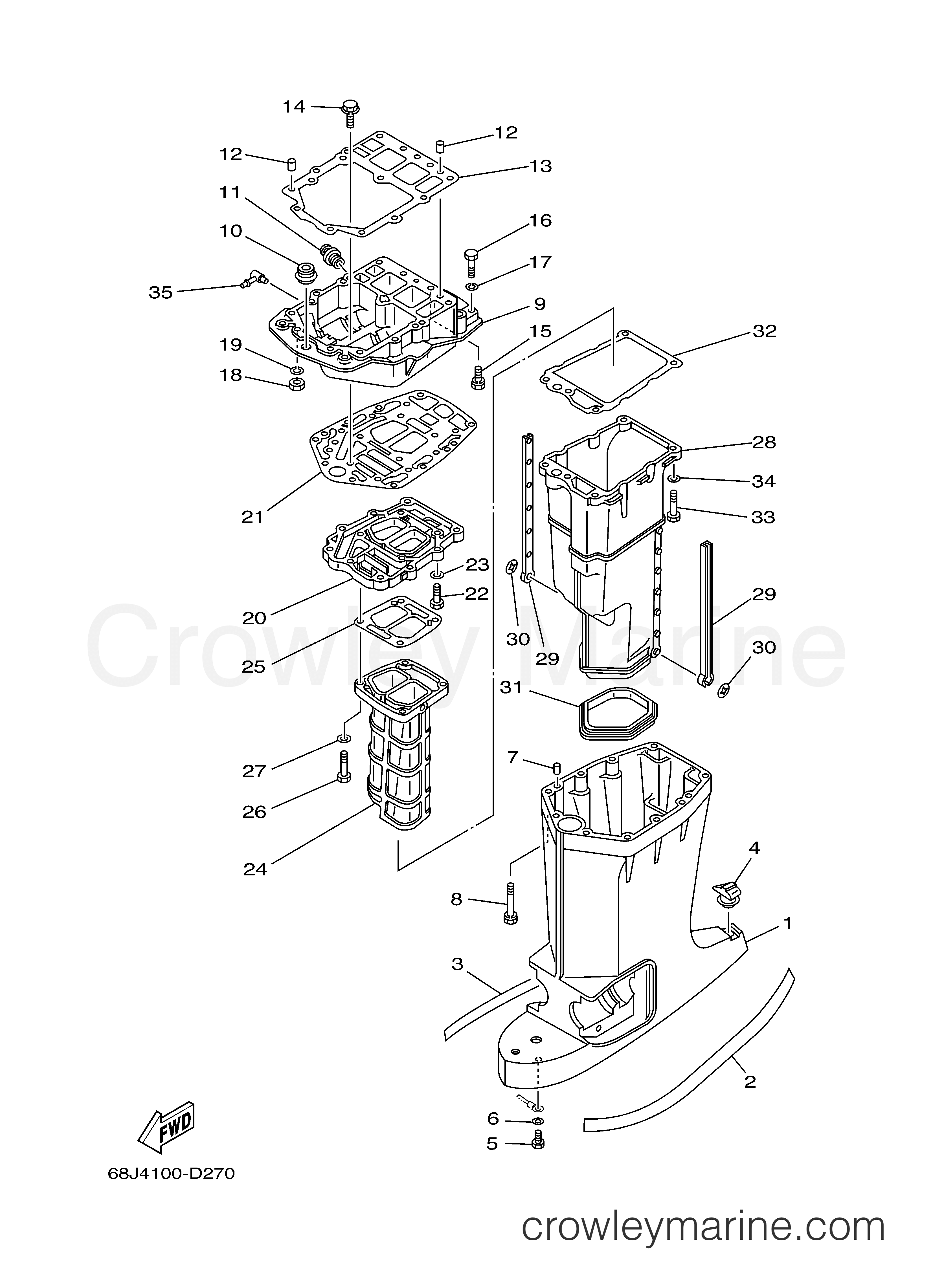 Yamaha Motors VZ150TLR - UPPER CASING