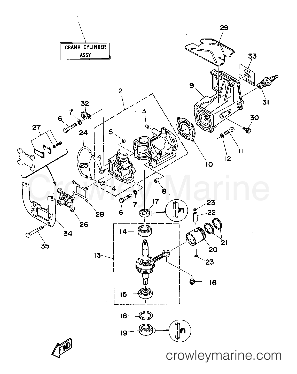 Yamaha Motors 2MSHT - CYLINDER CRANKCASE